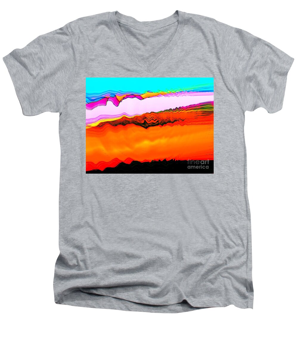 500 Views Men's V-Neck T-Shirt featuring the photograph Western Sky by Jenny Revitz Soper