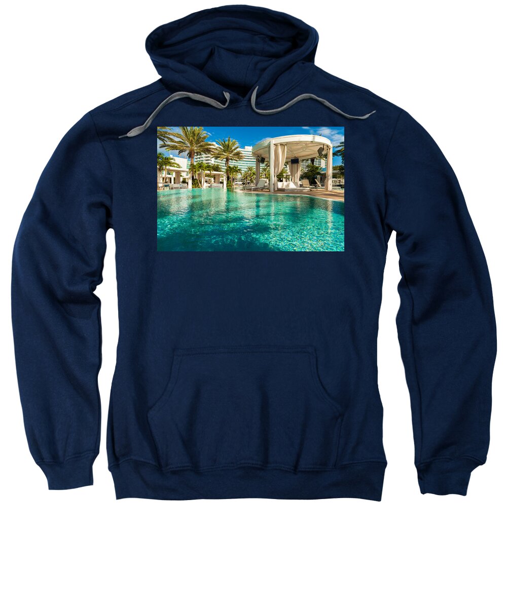 Architecture Sweatshirt featuring the photograph Fontainebleau Hotel by Raul Rodriguez