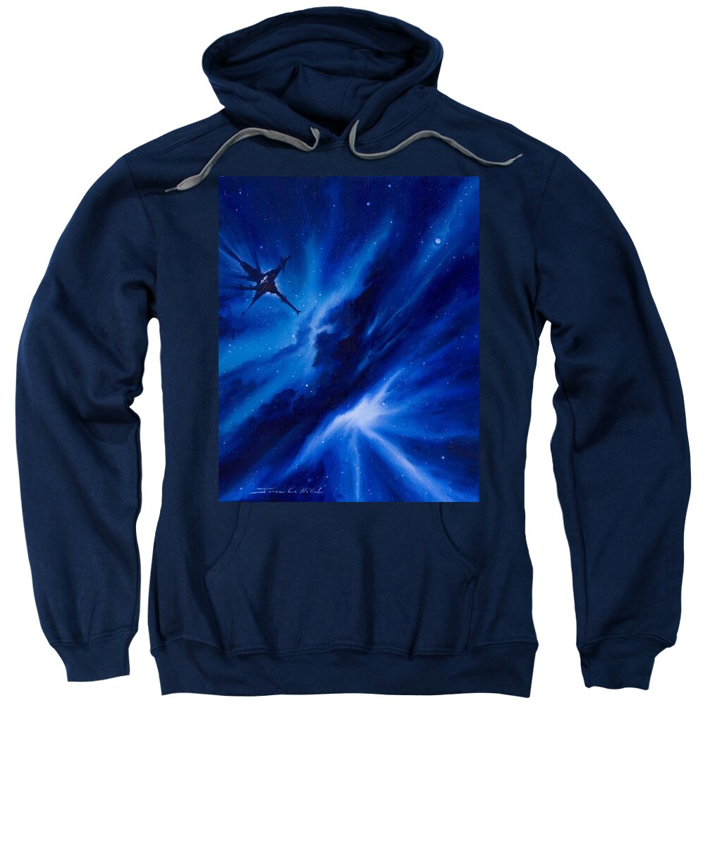 Stars Sweatshirt featuring the painting Andreas Nebula by James Hill