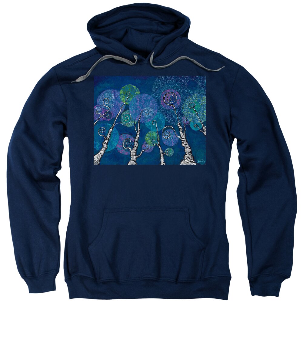 Trees Sweatshirt featuring the painting Atlantis Arbor by Joel Tesch