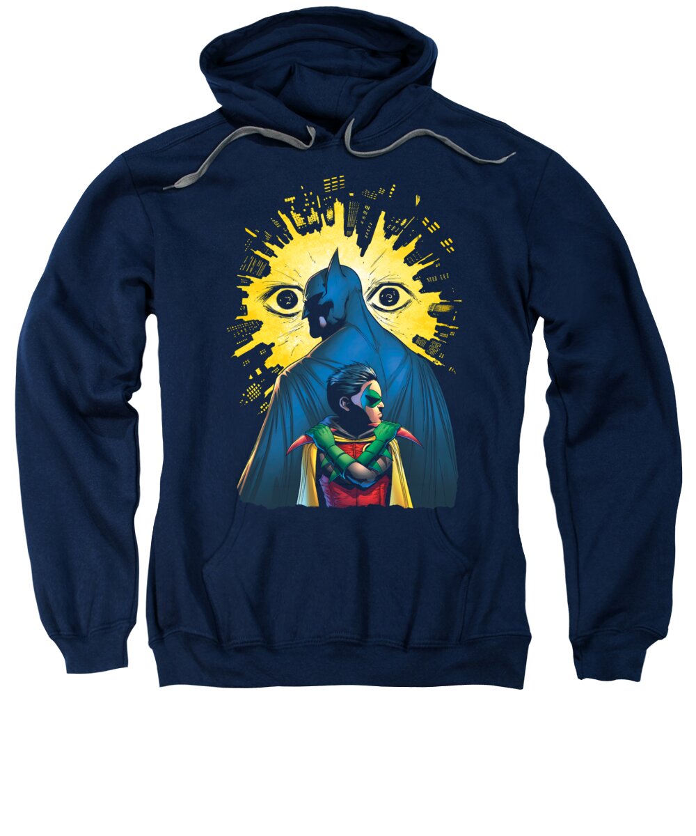  Sweatshirt featuring the digital art Batman - Watchers by Brand A