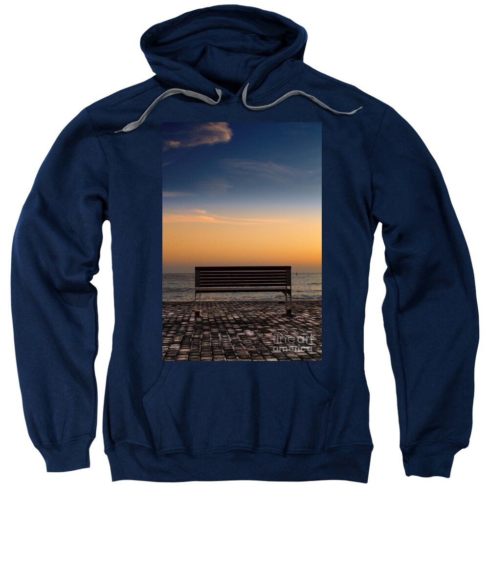 Bench Sweatshirt featuring the photograph Bench by Stelios Kleanthous