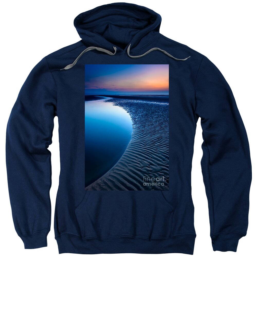 Sunset Sweatshirt featuring the photograph Blue Beach by Adrian Evans