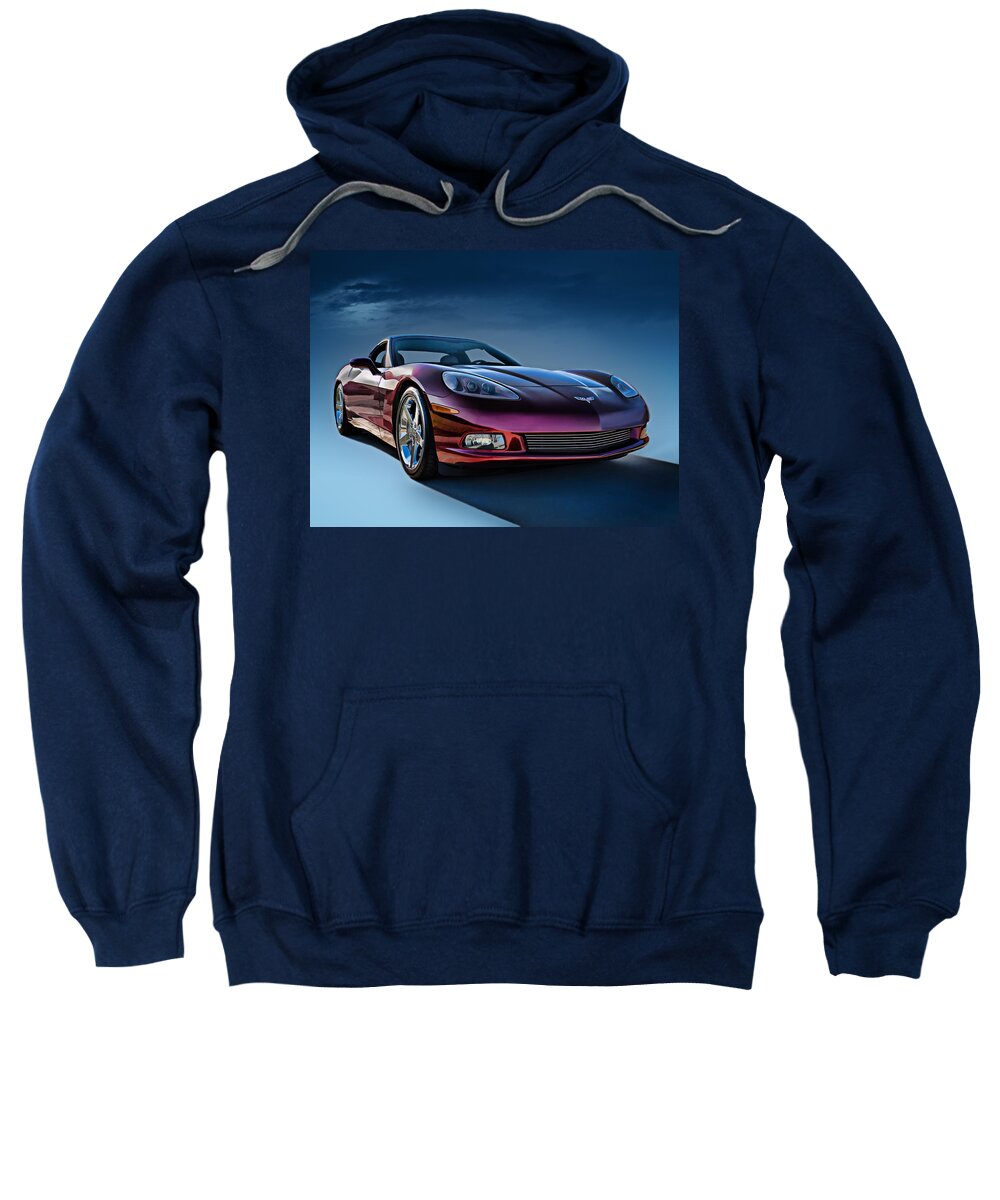Chevrolet Sweatshirt featuring the digital art C6 Corvette by Douglas Pittman
