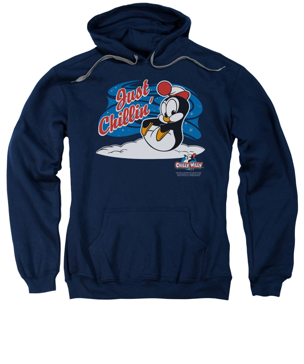 Chilly Whilly Sweatshirt featuring the digital art Chilly Willy - Just Chillin by Brand A