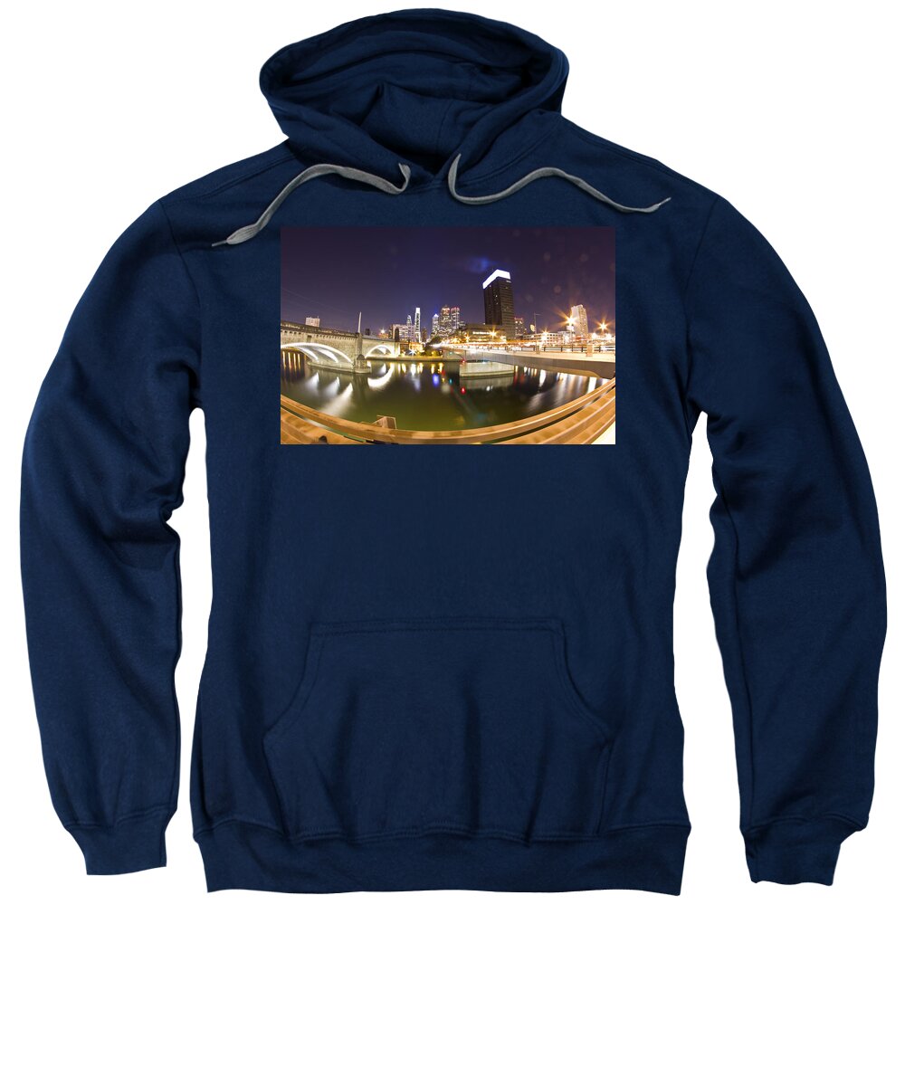 Philadelphia Sweatshirt featuring the photograph City's Reflection by Paul Watkins