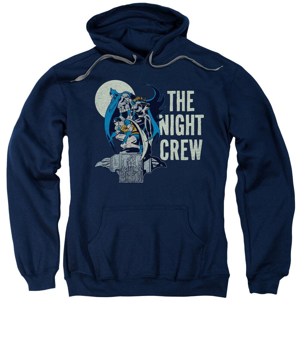 Dc Comics Sweatshirt featuring the digital art Dc - Night Crew by Brand A