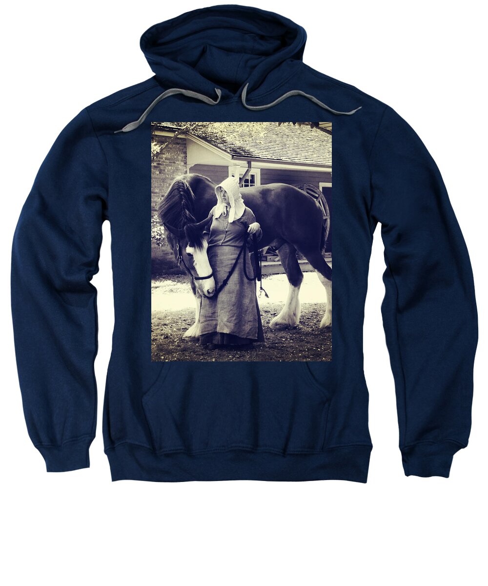 Horse Sweatshirt featuring the photograph Don't Be Afraid I'm Here by Zinvolle Art