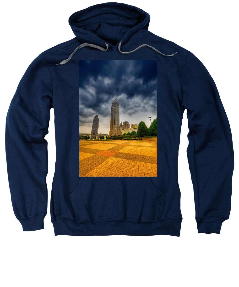 Cleveland Sweatshirt featuring the photograph Downtown by Alexey Stiop