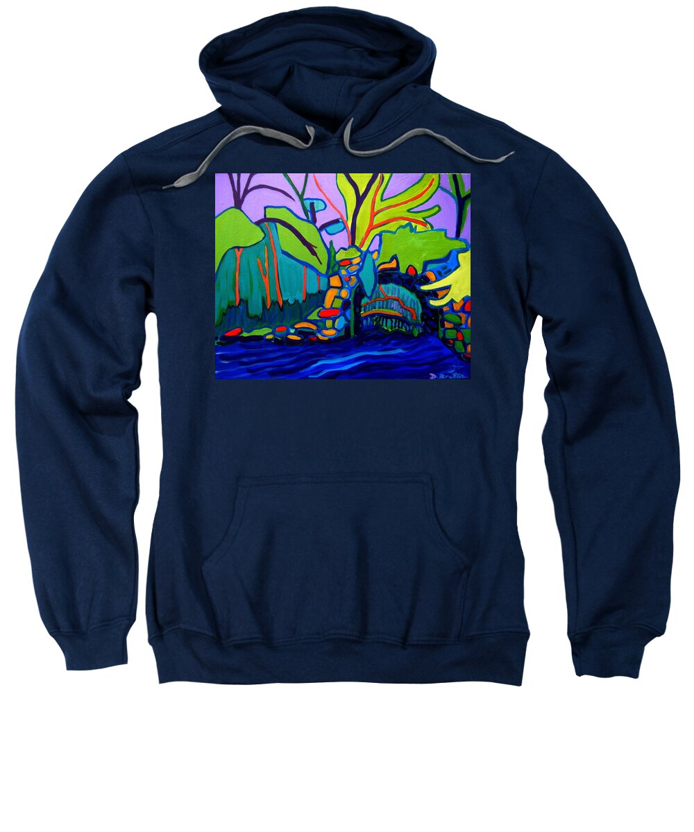 Landscape Sweatshirt featuring the painting Drifting by Debra Bretton Robinson