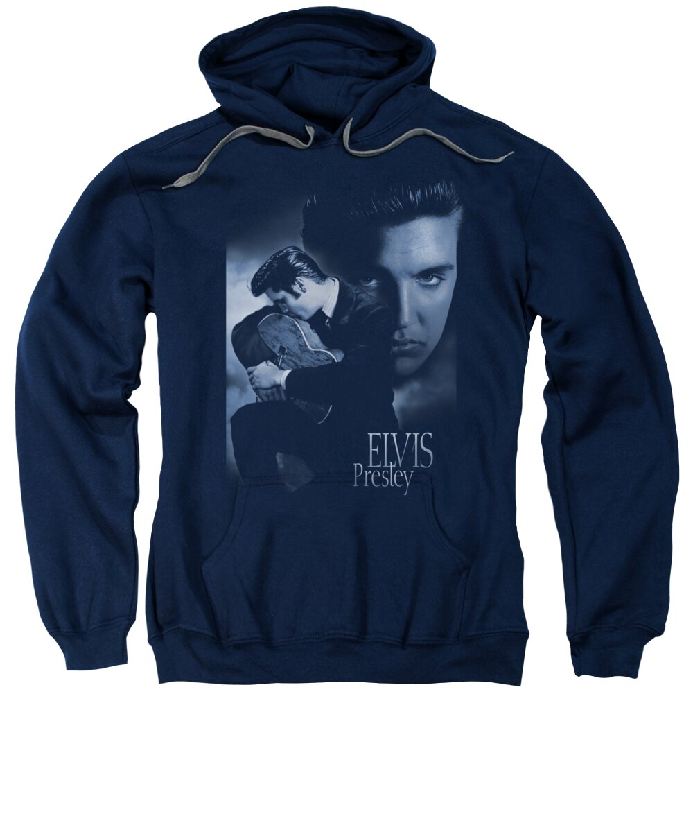 Elvis Sweatshirt featuring the digital art Elvis - Reverent by Brand A