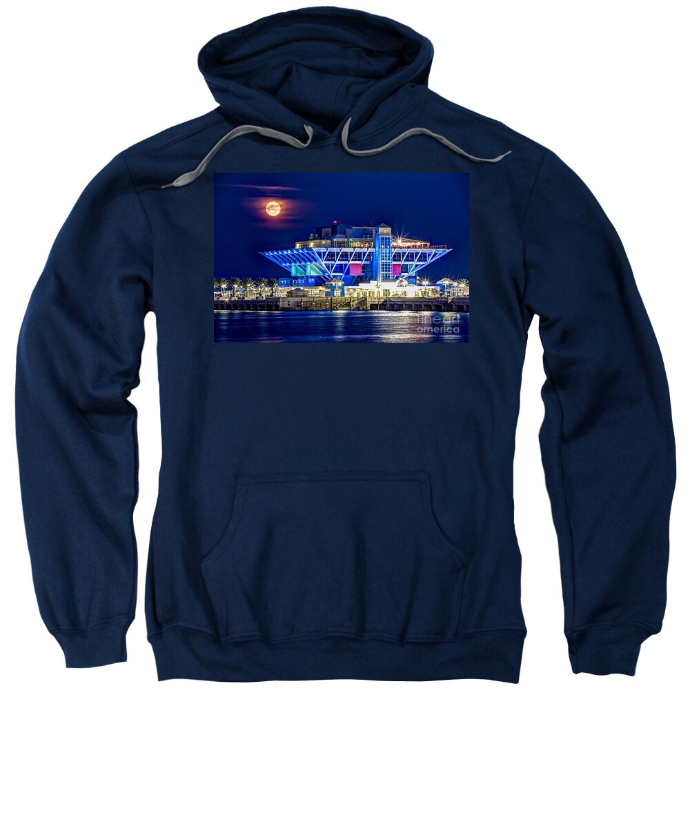 Moon Sweatshirt featuring the photograph Farewell Moon by Marvin Spates