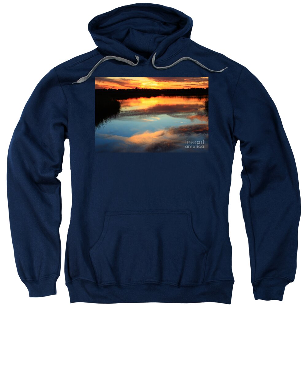 Landscapes Sweatshirt featuring the photograph Guana River Sunset by John F Tsumas
