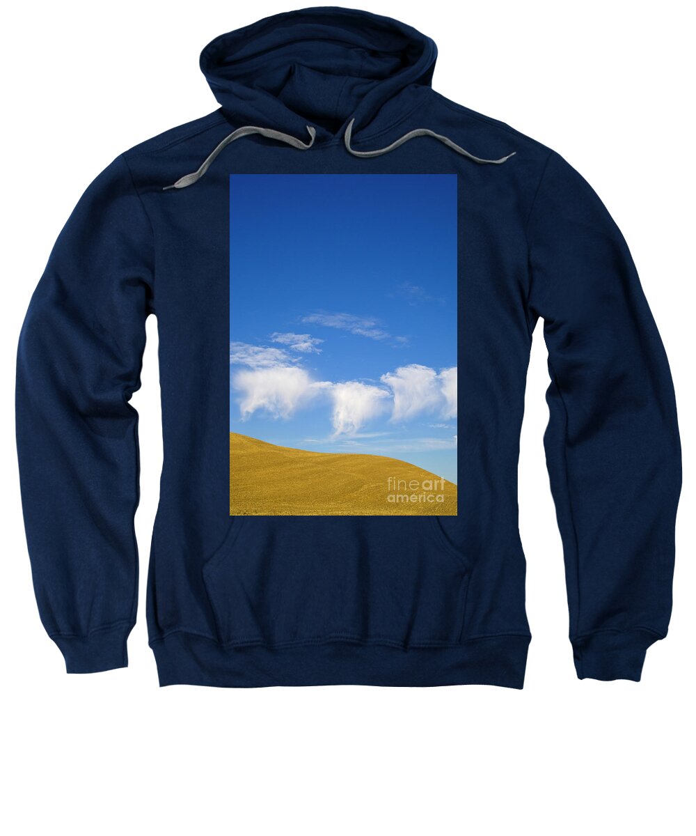 00431173 Sweatshirt featuring the photograph Harvested Wheat Fields Palouse Hills by Yva Momatiuk John Eastcott