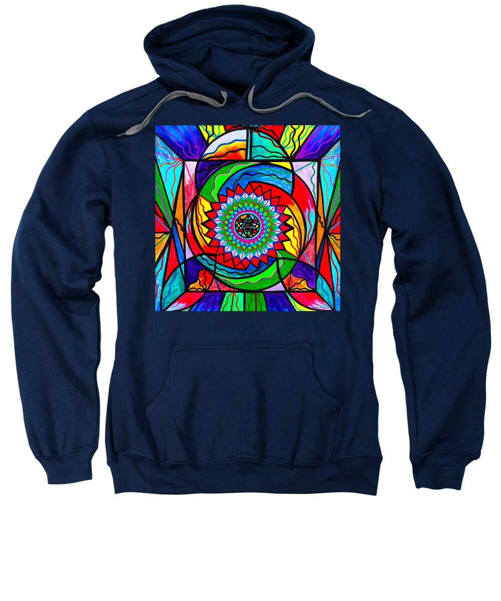 I Trust Myself To Create Sweatshirt featuring the painting I Trust Myself to Create by Teal Eye Print Store