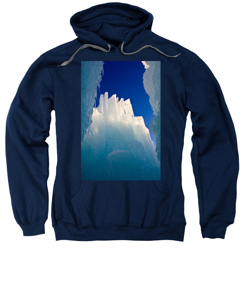 Ice Sweatshirt featuring the photograph Ice Abstract 4 by Christie Kowalski
