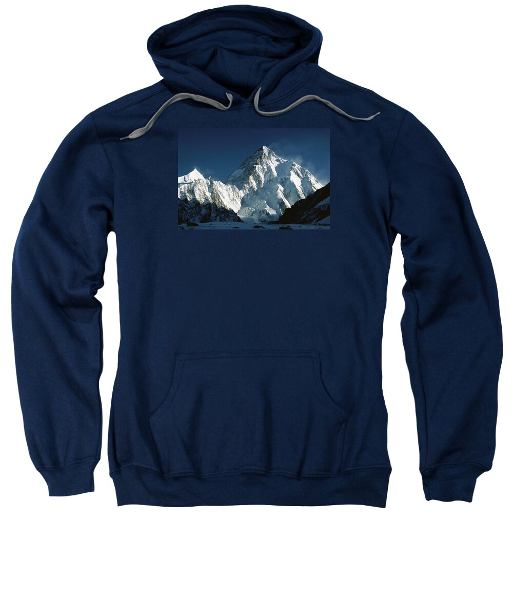 00260216 Sweatshirt featuring the photograph K2 At Dawn by Colin Monteath