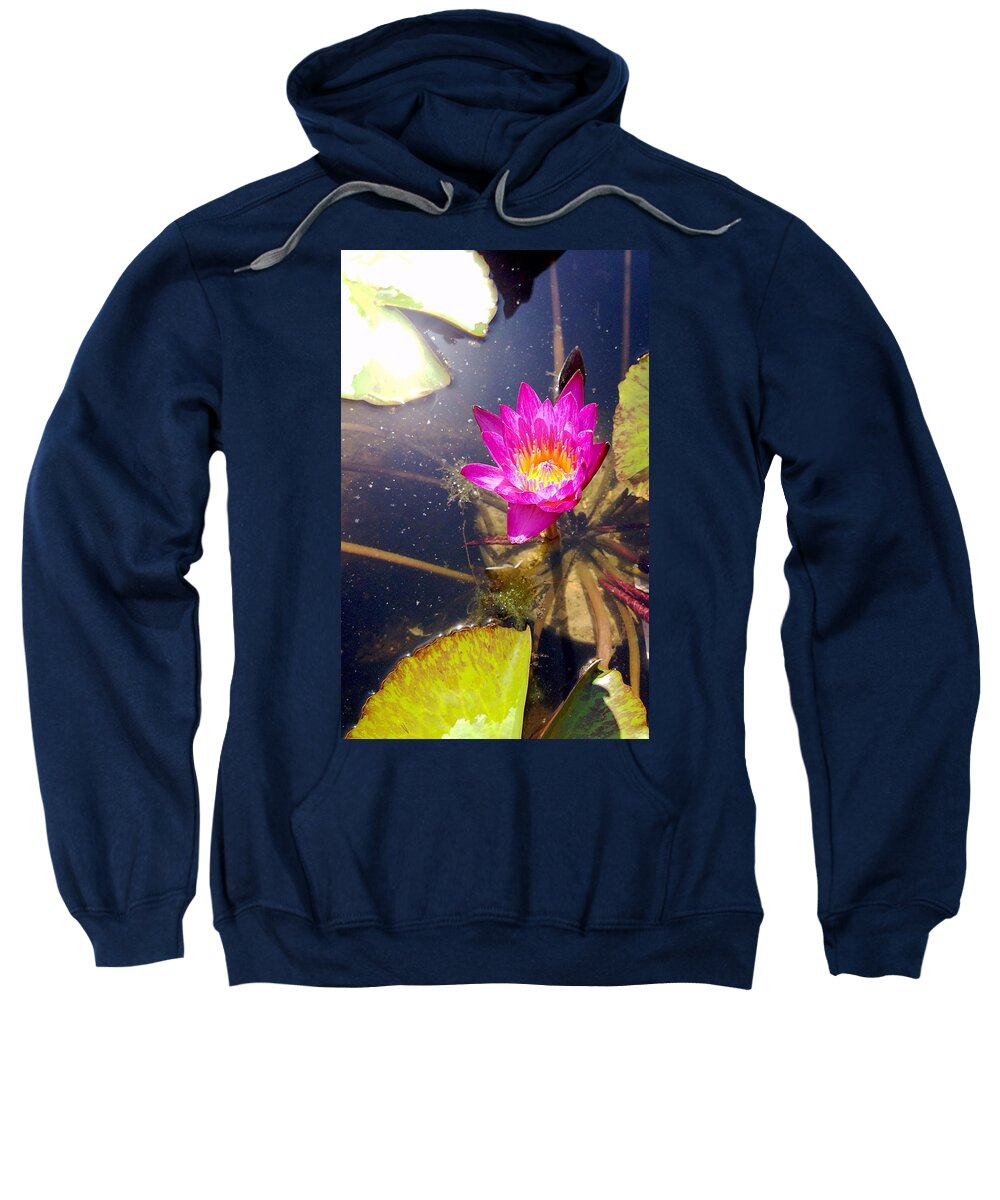 Lotus Sweatshirt featuring the photograph Lotus Day by John Duplantis