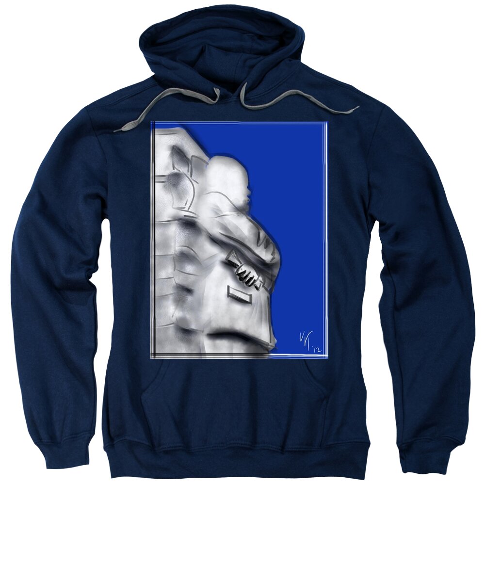 Lois Tavaf Sweatshirt featuring the painting Martin Luther King Memorial Washington DC by Lois Ivancin Tavaf
