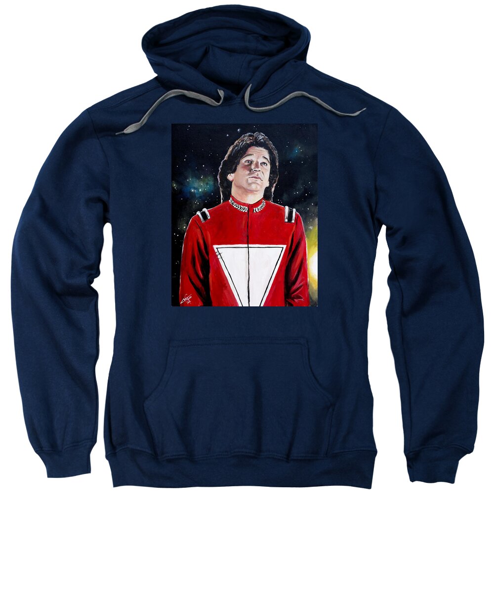 Mork And Mindy Sweatshirt featuring the painting Mork by Tom Carlton