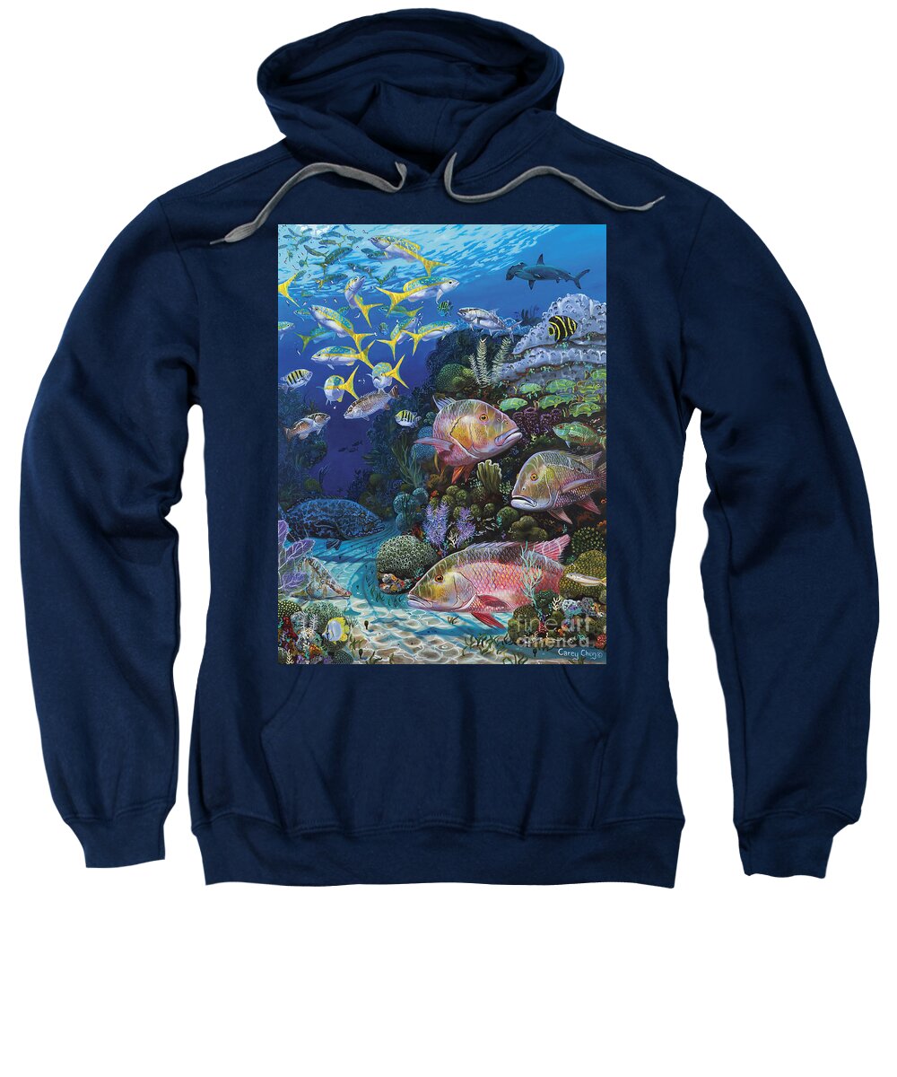 Mutton Sweatshirt featuring the painting Mutton Reef Re002 by Carey Chen