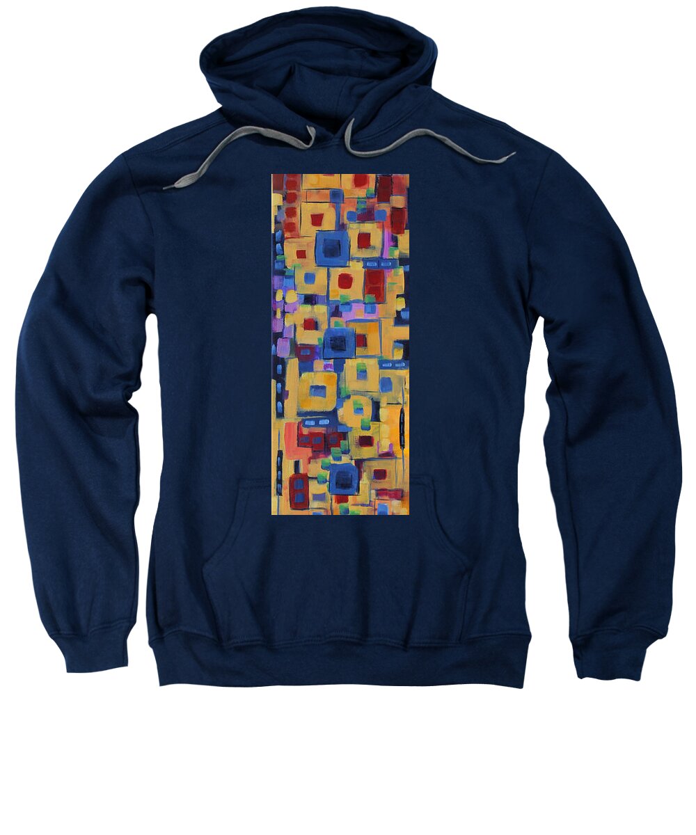 Jazz Sweatshirt featuring the painting My Jazz n Blues 1 by Holly Carmichael