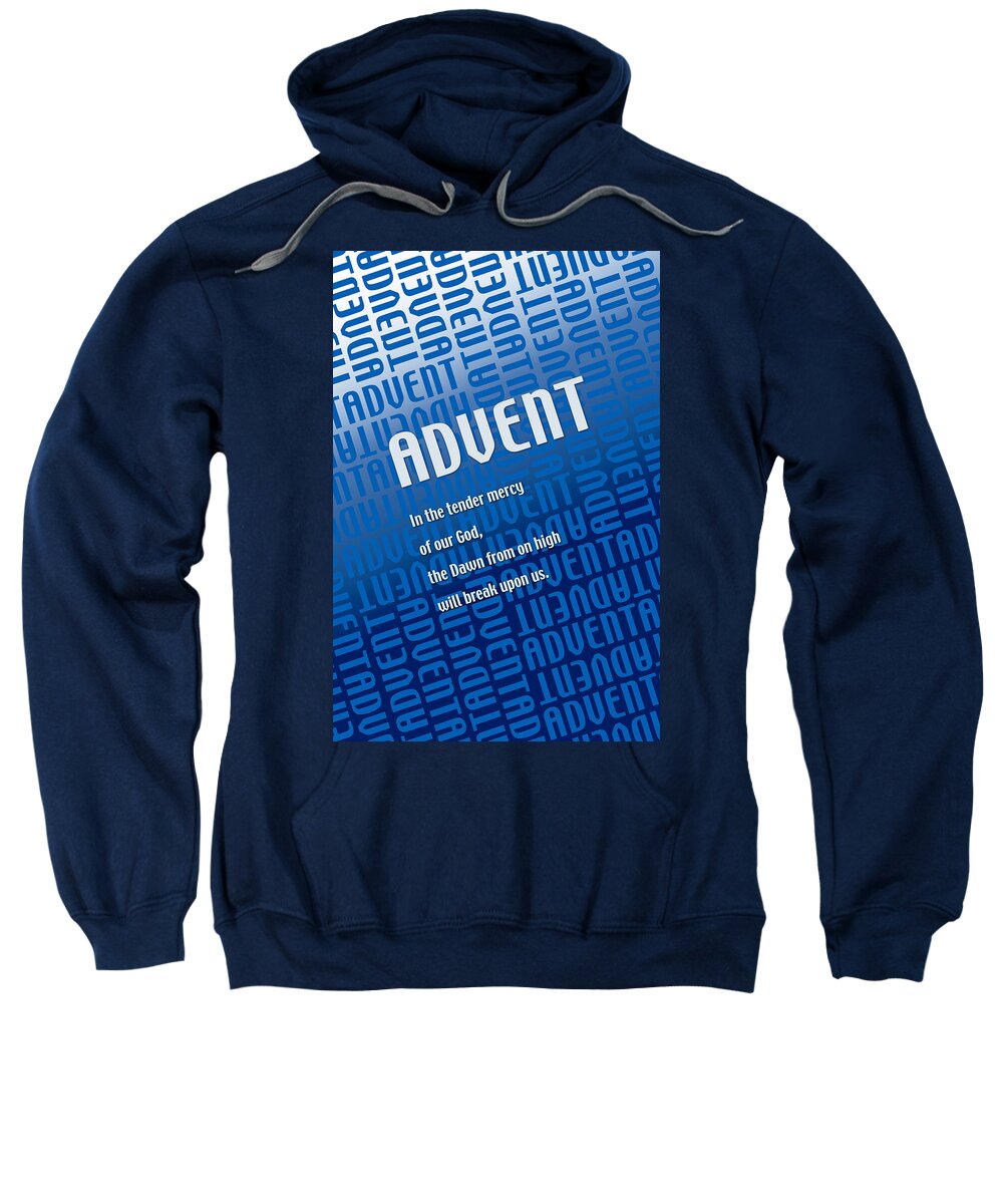 Advent Sweatshirt featuring the digital art New Dawn by Chuck Mountain