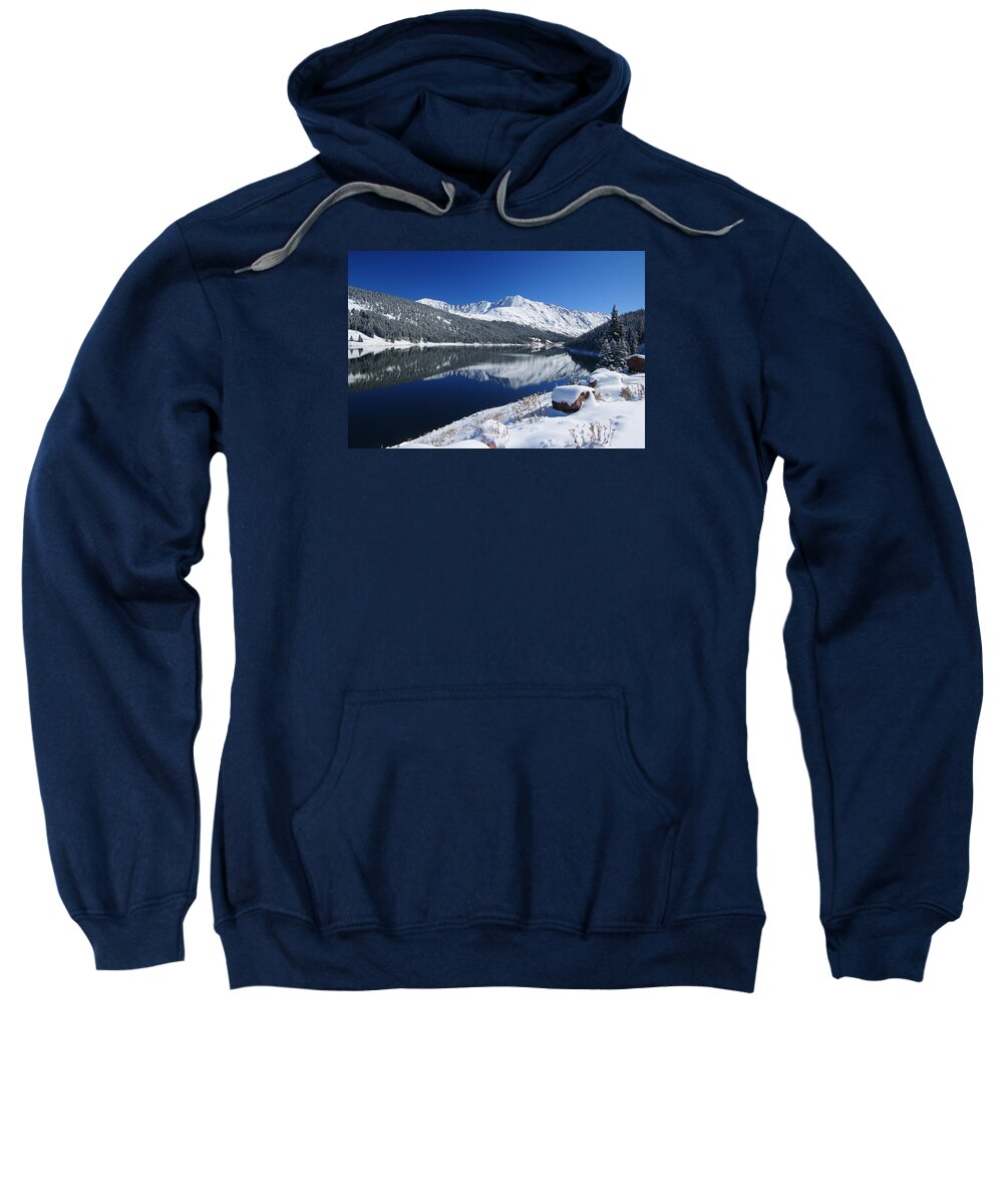 Rocky Mountains Sweatshirt featuring the photograph October Blues by Jeremy Rhoades