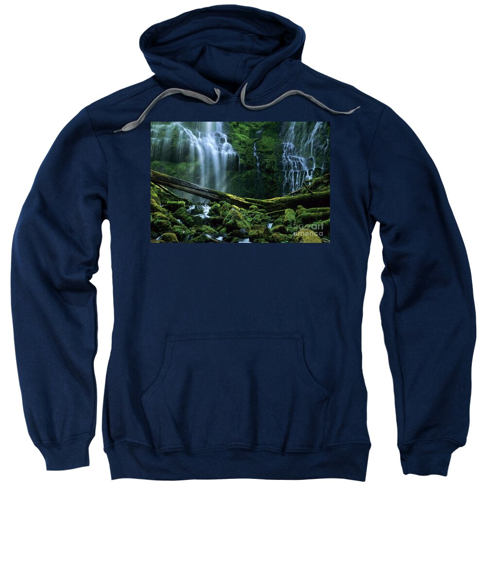 Proxy Falls Sweatshirt featuring the photograph Proxy Falls by Bob Christopher