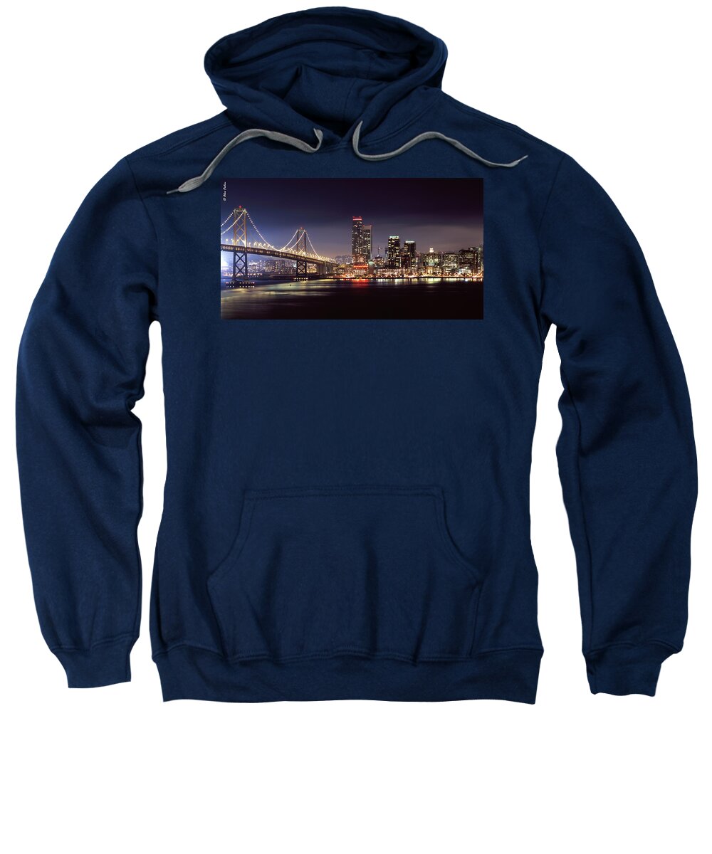 Bay Bridge Sweatshirt featuring the photograph San Francisco City Line by Alexander Fedin