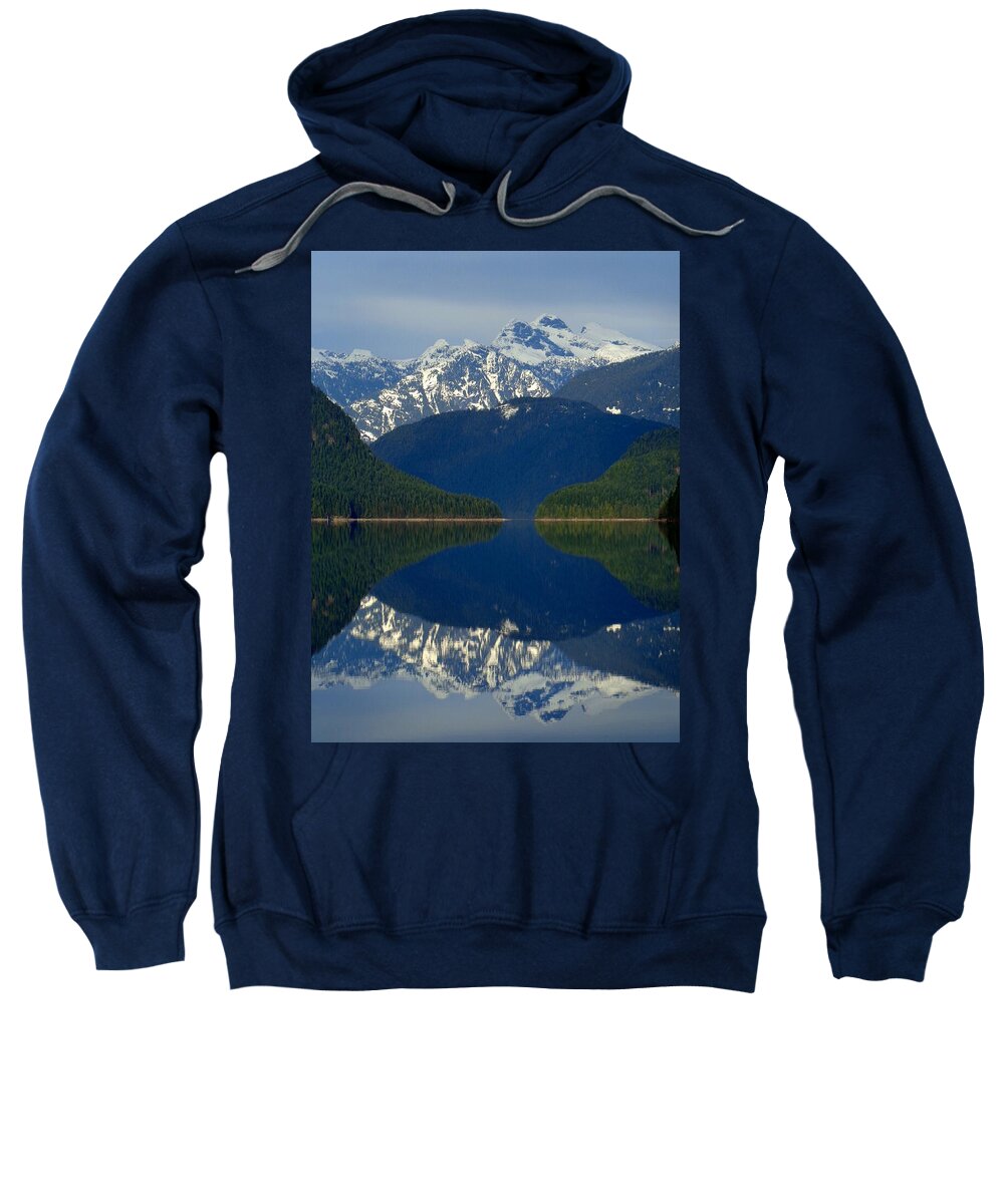 Landscape Sweatshirt featuring the photograph Alouette Lake Mountain Mirror - Golden Ears Prov. Park, British Columbia by Ian McAdie