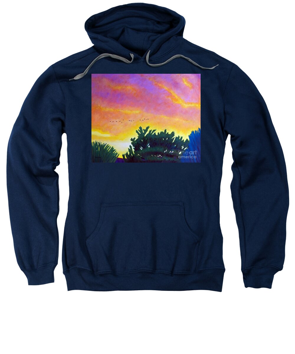 Clouds Sweatshirt featuring the painting Spirit and Nature by Brian Commerford