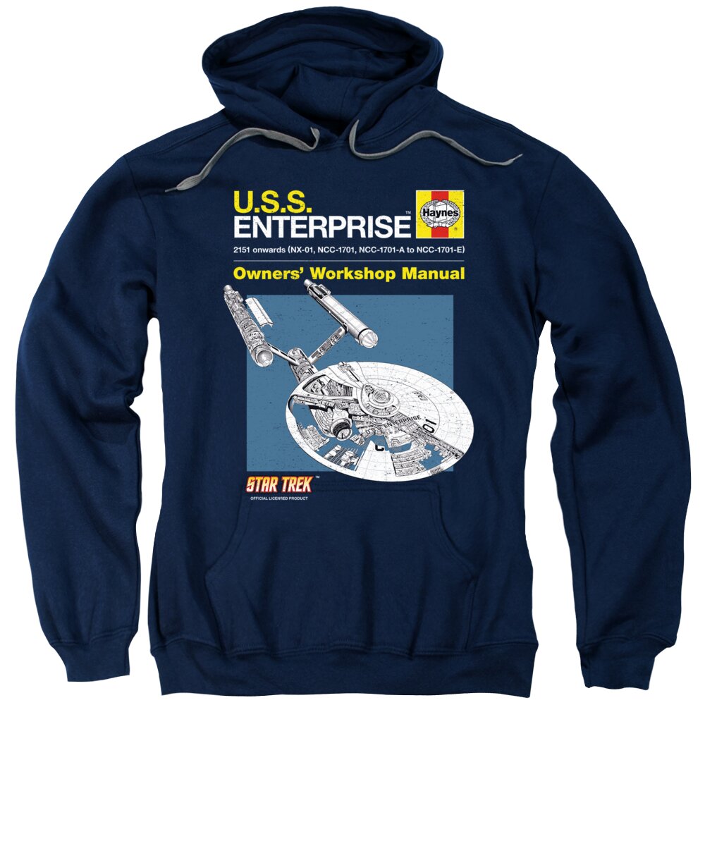  Sweatshirt featuring the digital art Star Trek - Enterprise Manual by Brand A