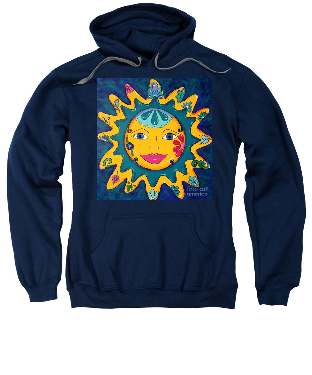 Sun Sweatshirt featuring the painting Sun by Melinda Etzold