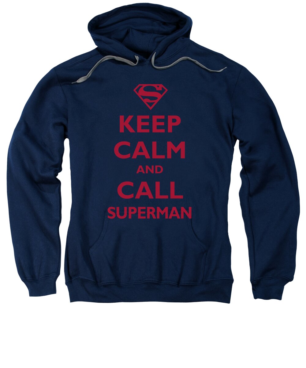 Superman Sweatshirt featuring the digital art Superman - Call Superman by Brand A