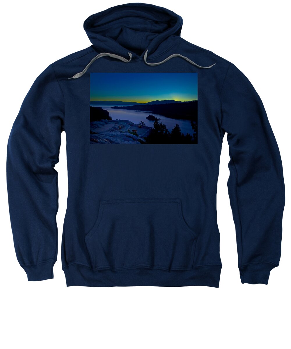 Lakes Sweatshirt featuring the photograph Tahoe Sunrise by Jim Thompson