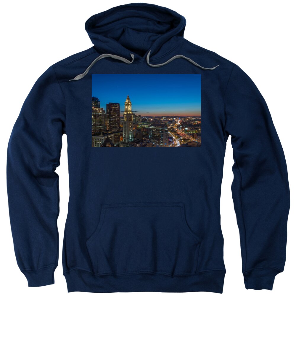 Sweatshirt featuring the photograph The blue begins by Bryan Xavier