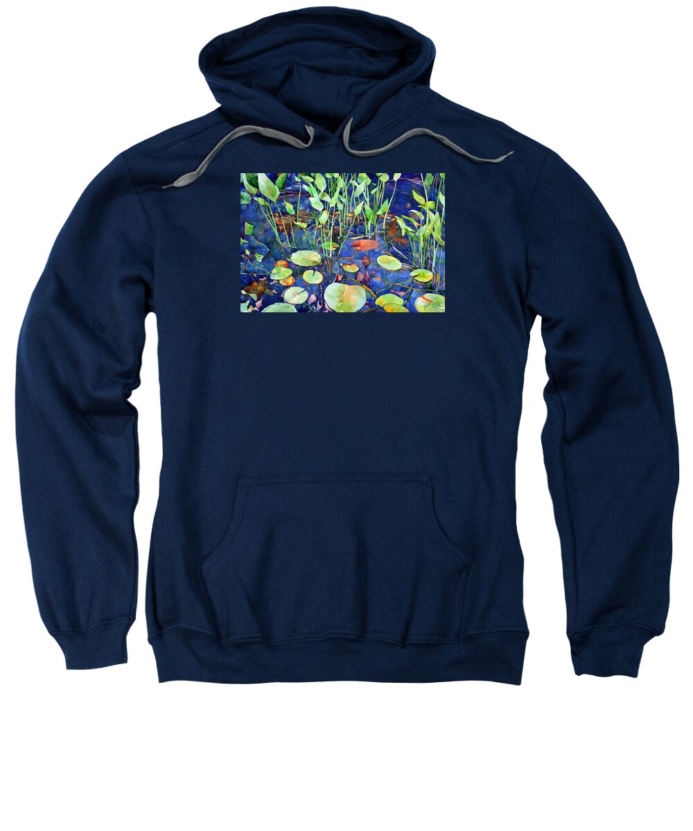 Watercolor Sweatshirt featuring the painting Thoughts turn to Spring by Mick Williams