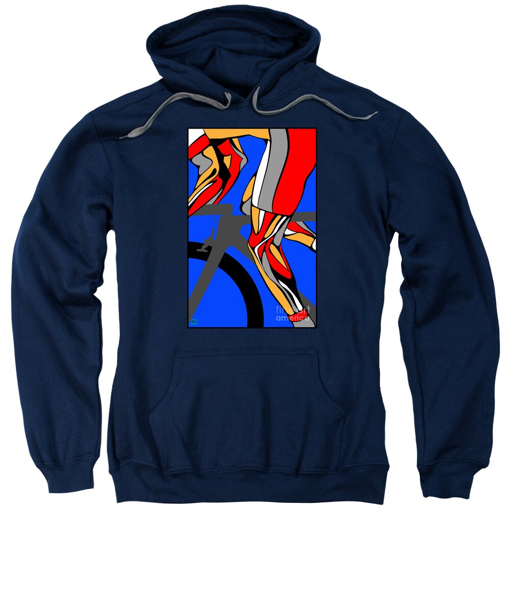 Tour De France Sweatshirt featuring the painting Tour Legs by Sassan Filsoof