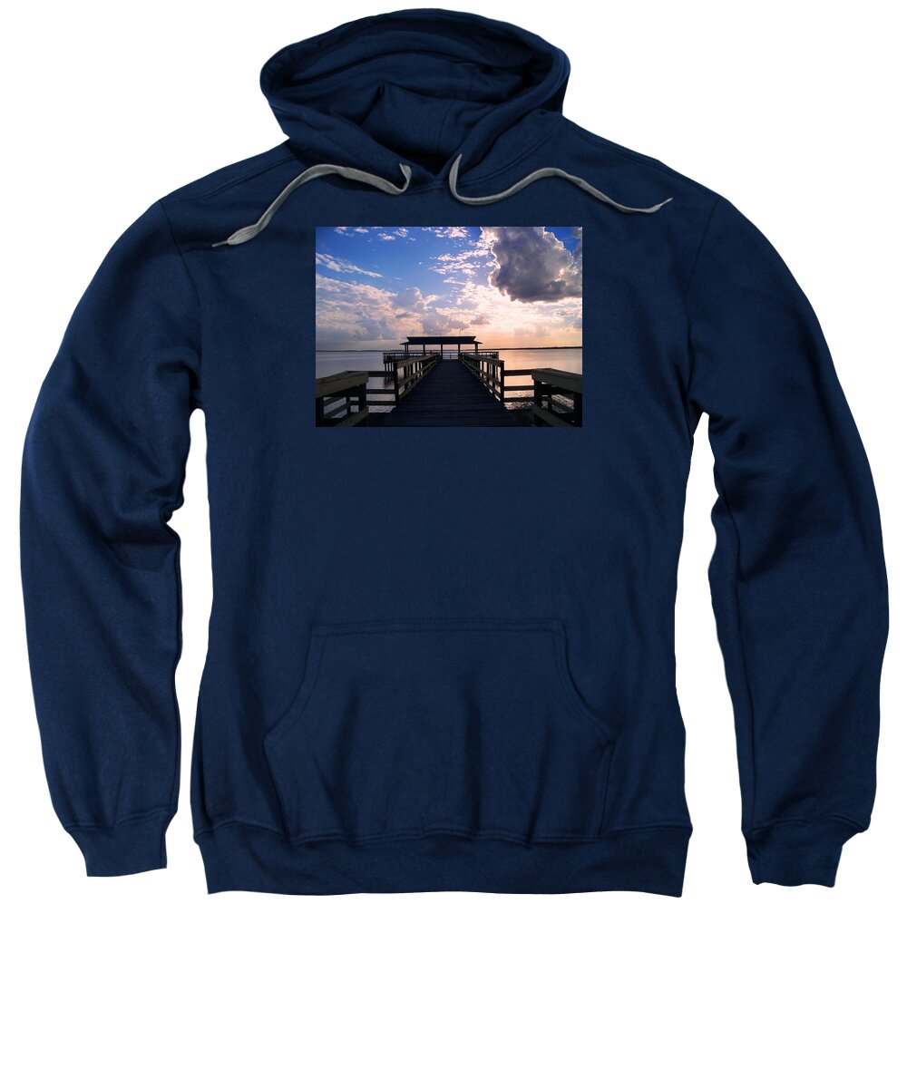Sunset Sweatshirt featuring the photograph Walk the Line by Lindsey Floyd