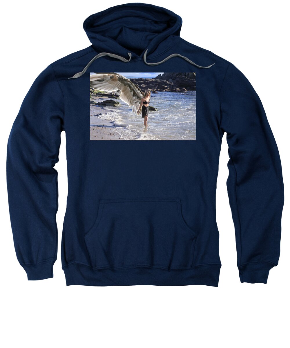 Angel Sweatshirt featuring the photograph When You Were Born I Made You Smile by Acropolis De Versailles