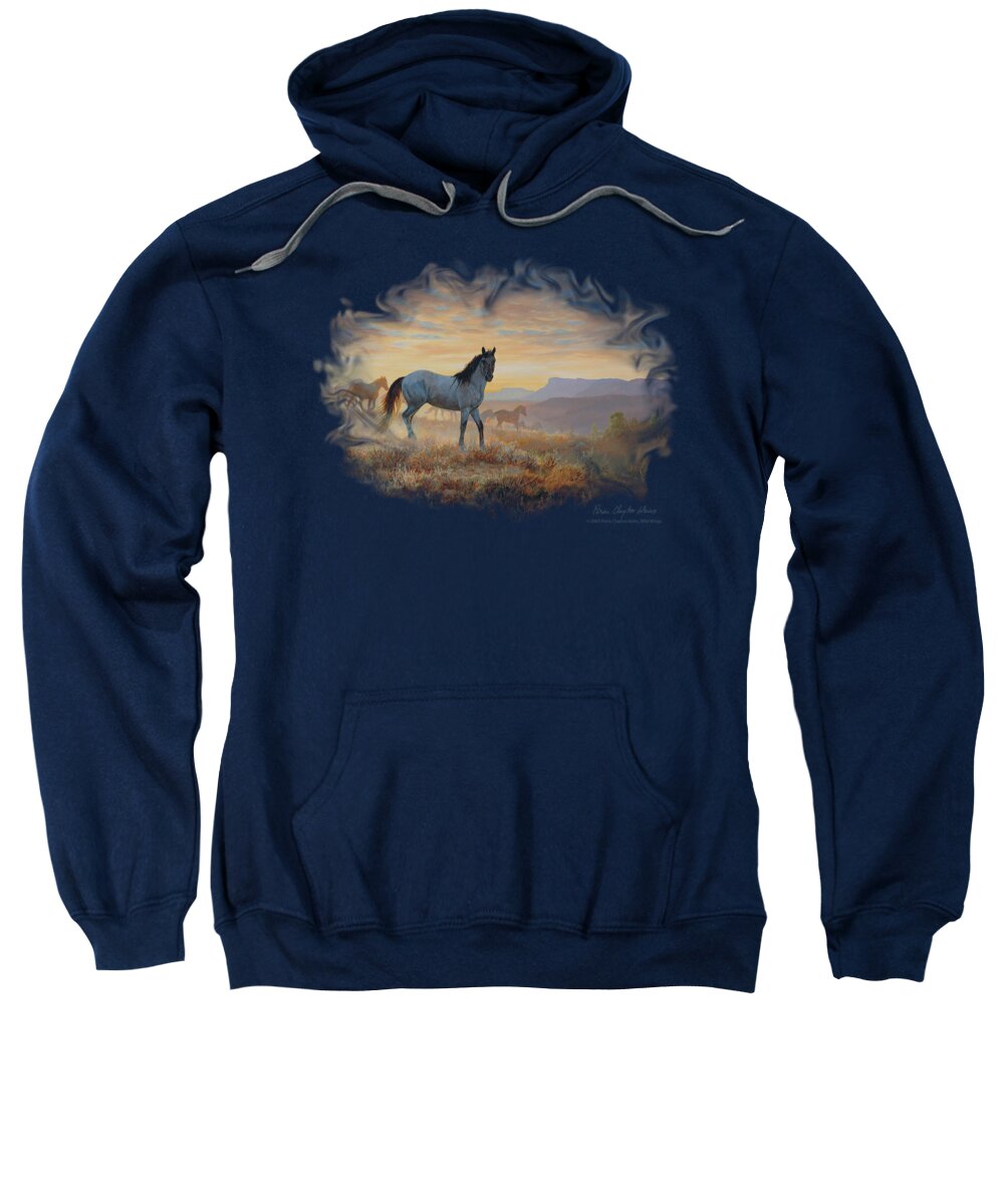 Wildlife Sweatshirt featuring the digital art Wildlife - Dust At Dawn by Brand A
