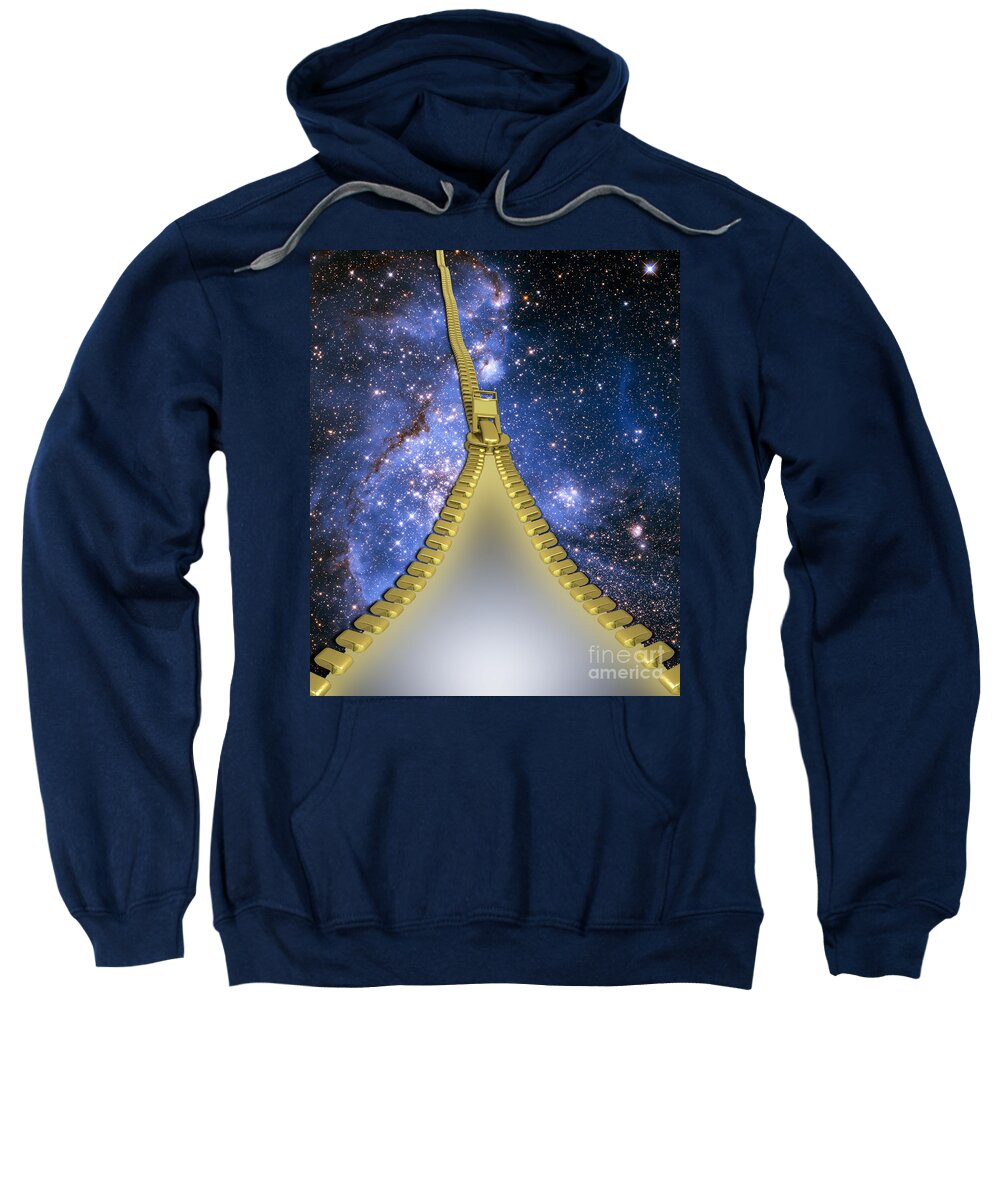Animation Sweatshirt featuring the photograph Zippered Universe by Mike Agliolo