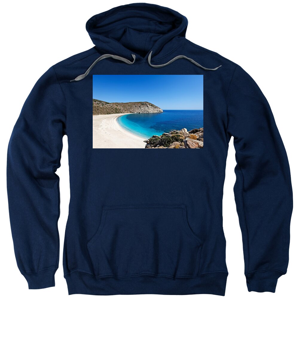 Aegean Sweatshirt featuring the photograph Andros island - Greece #3 by Constantinos Iliopoulos