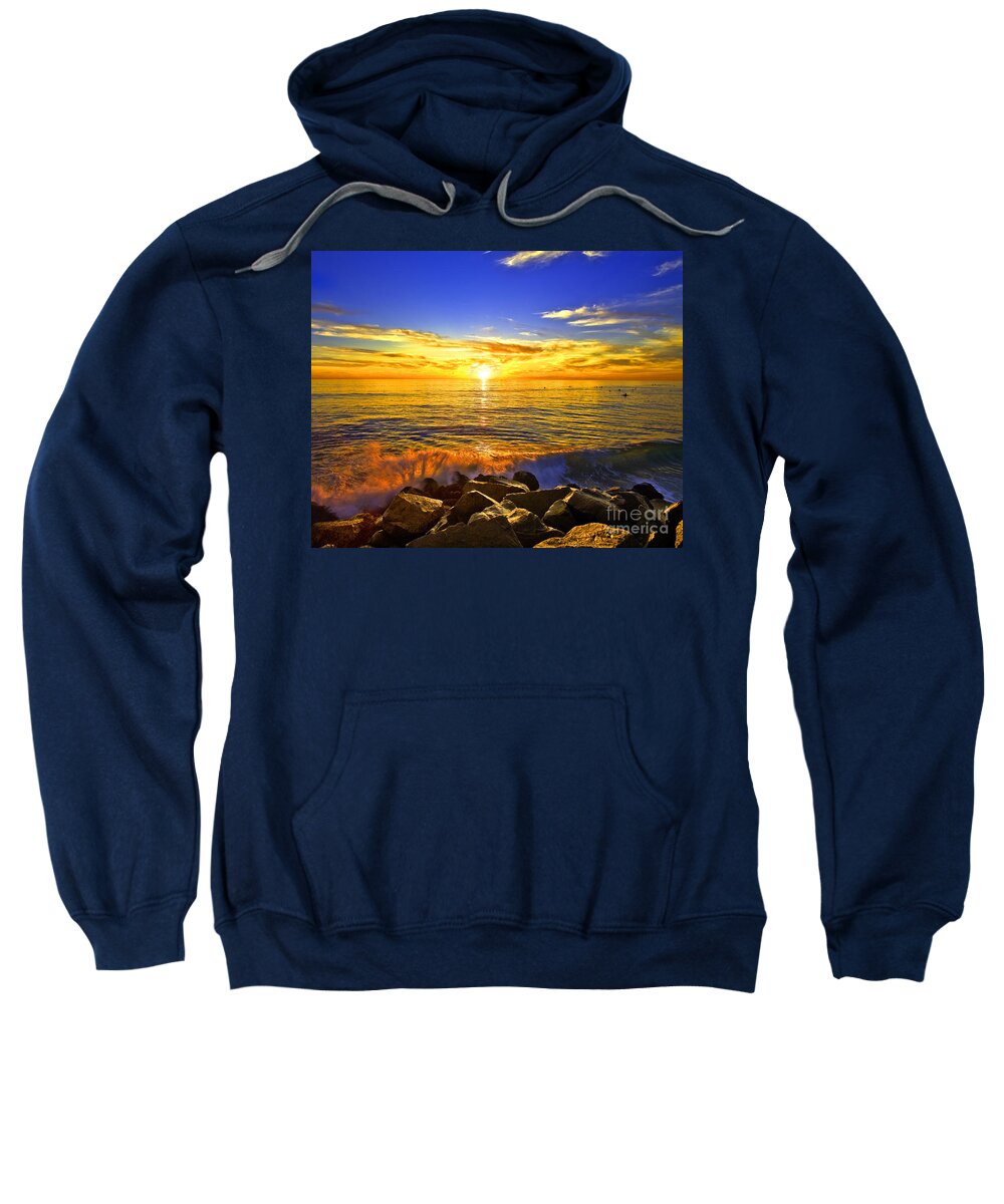 Sunset Sweatshirt featuring the photograph California Sunset by Daniel Knighton