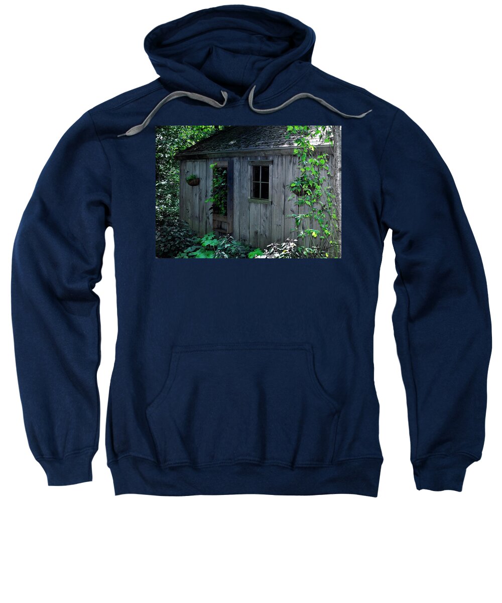  Sweatshirt featuring the photograph Gray House by Mark Valentine