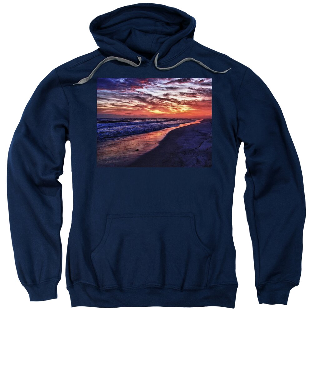 Alabama Photographer Sweatshirt featuring the digital art Romar Beach Sunset by Michael Thomas