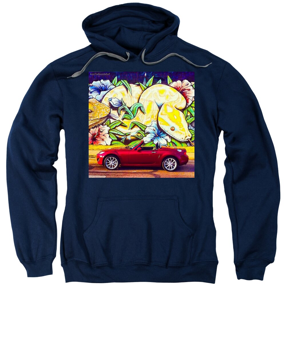Caroftheday Sweatshirt featuring the photograph Love Him, But His Days With Our Crazy #1 by Austin Tuxedo Cat