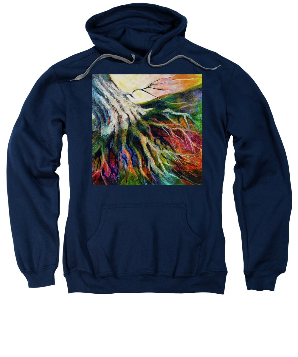 Artwork Sweatshirt featuring the painting Roots #2 by Cynthia Westbrook