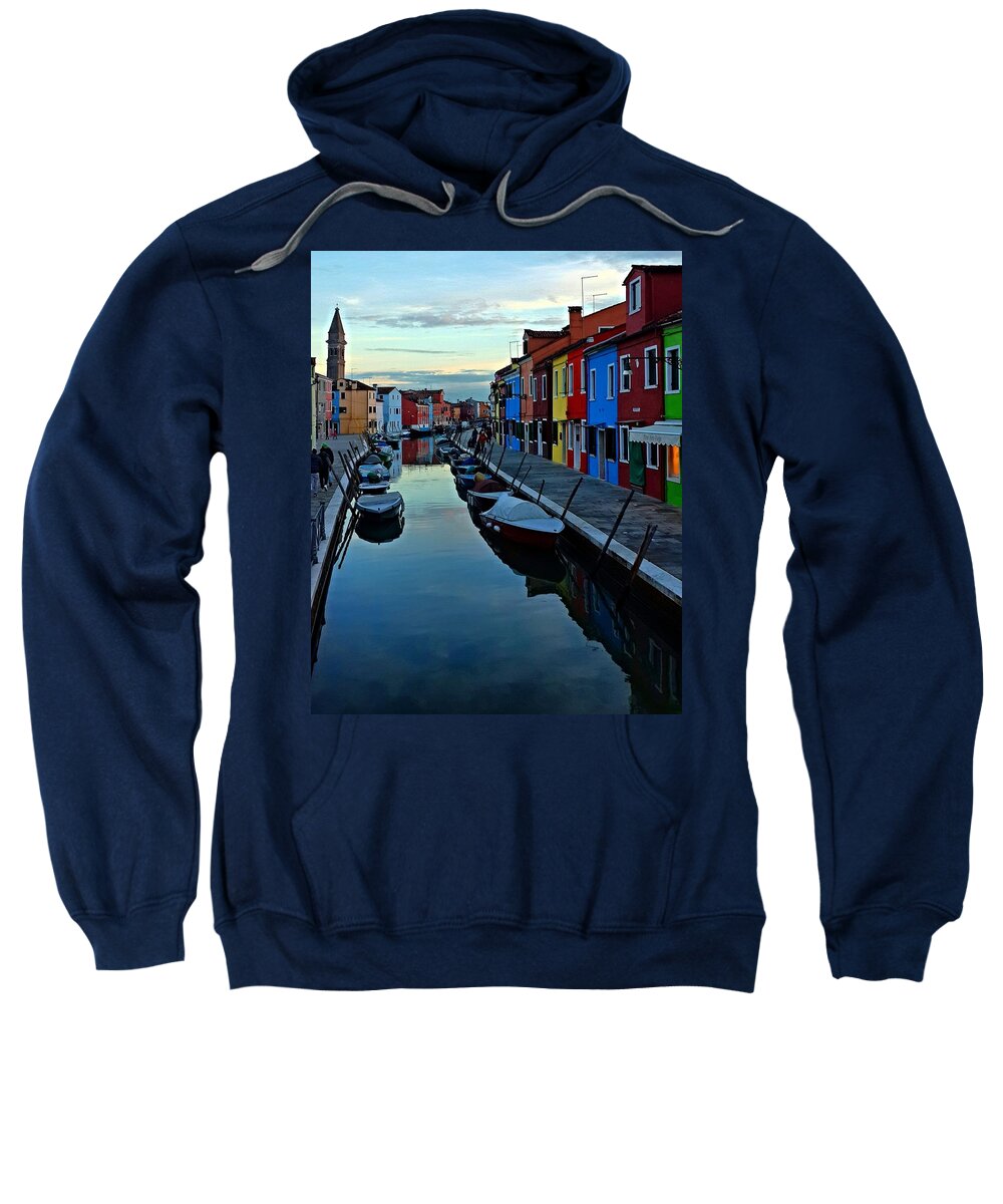  Sweatshirt featuring the photograph Venice Burano #1 by Lush Life Travel